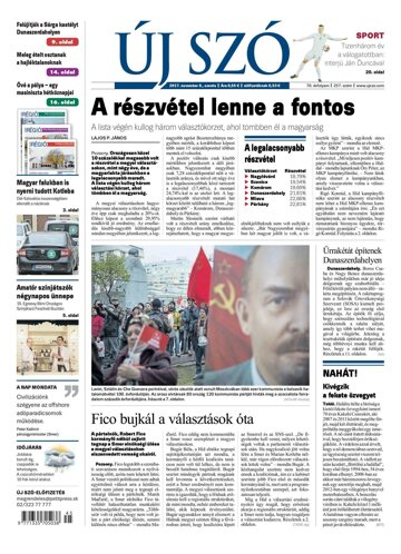 Obálka e-magazínu Új Szó 8.11.2017