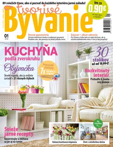 Obálka e-magazínu Tvorivé bývanie 2018 01