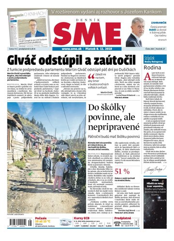 Obálka e-magazínu SME 8.11.2019