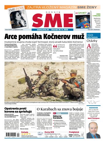 Obálka e-magazínu SME 29.9.2020