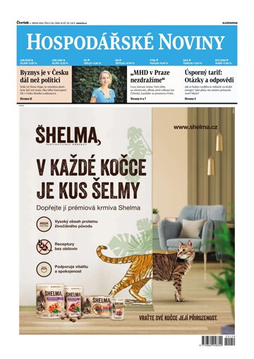 Obálka e-magazínu Hospodářské noviny 150 - 4.8.2022
