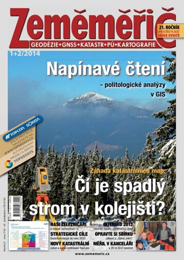 Obálka e-magazínu Svazané časopisy Zeměměřič po ročnících Zeměměřič ročník 2014