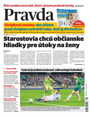 Obálka e-magazínu Pravda 13. 10. 2025