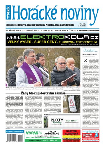 Obálka e-magazínu Horácké Noviny 12/2026