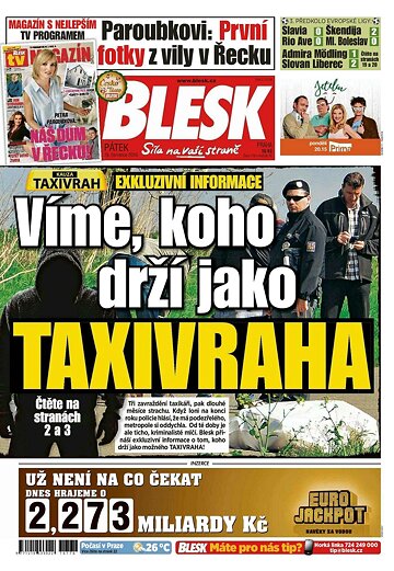 Obálka e-magazínu Blesk 29.7.2016