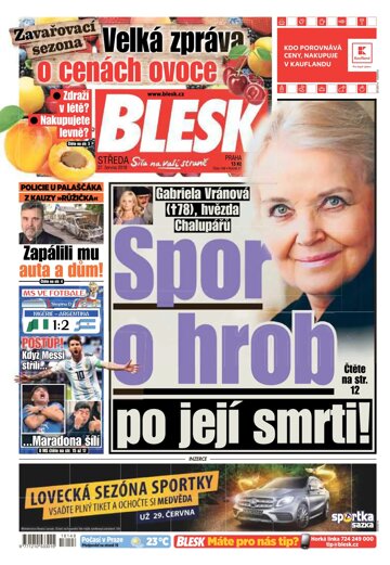 Obálka e-magazínu Blesk 27.6.2018