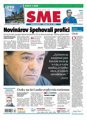 Obálka e-magazínu SME 24.4.2019