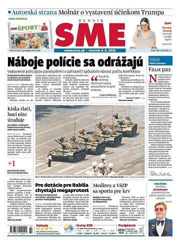 Obálka e-magazínu SME 4.6.2019