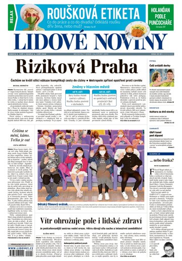 Obálka e-magazínu Lidové noviny 5.9.2020