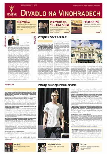 Obálka e-magazínu Hospodářské noviny - příloha 176 - 10.9.2020 Divadlo na Vinohradech