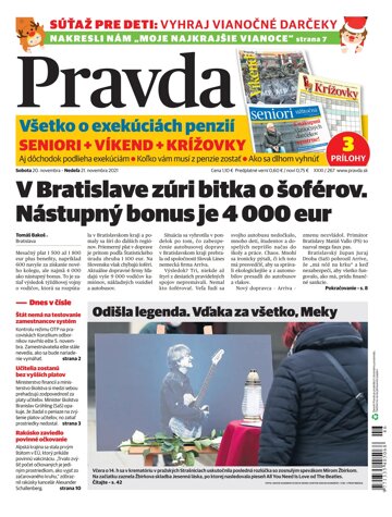 Obálka e-magazínu Pravda 20. 11. 2021