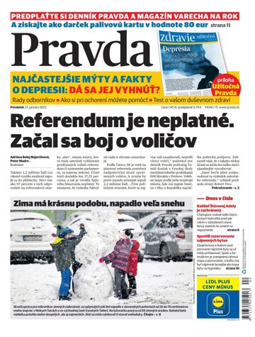 Obálka e-magazínu Pravda 23. 1. 2023