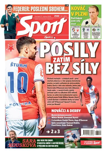 Obálka e-magazínu Sport 27.8.2026