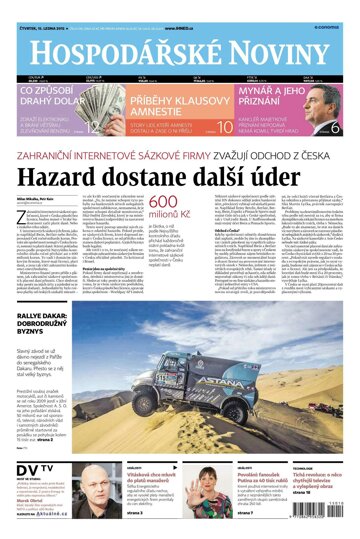 Obálka e-magazínu Hospodářské noviny 010 - 15.1.2015
