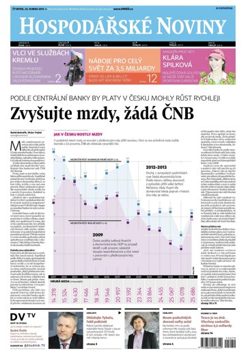 Obálka e-magazínu Hospodářské noviny 079 - 23.4.2015
