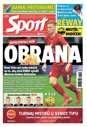 Obálka e-magazínu Sport 19.11.2015