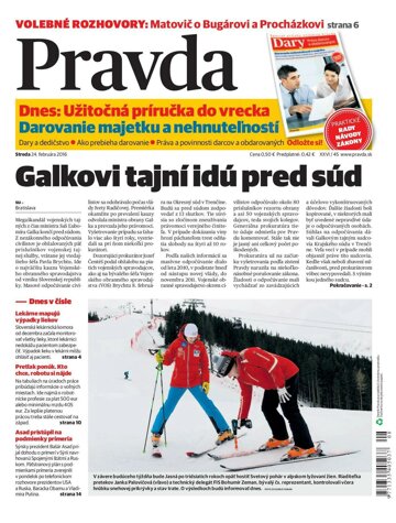 Obálka e-magazínu Pravda 24.2.2016