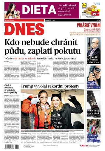 Obálka e-magazínu MF Dnes 23.1.2017