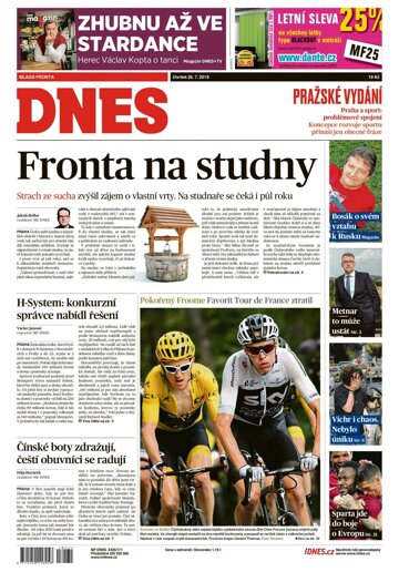 Obálka e-magazínu MF Dnes 26.7.2018