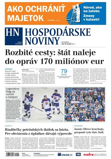 Obálka e-magazínu Hospodárske noviny 22.05.2019
