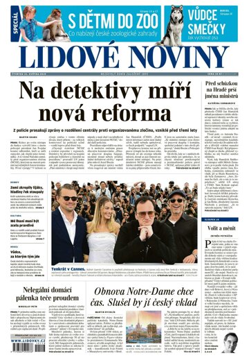 Obálka e-magazínu Lidové noviny 23.5.2019