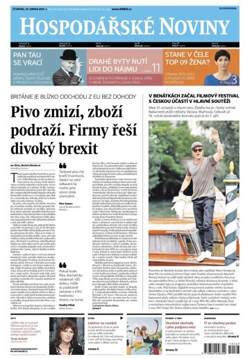 Obálka e-magazínu Hospodářské noviny 167 - 29.8.2019