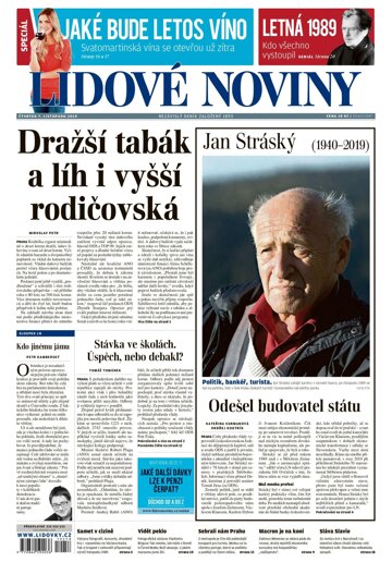 Obálka e-magazínu Lidové noviny 7.11.2019