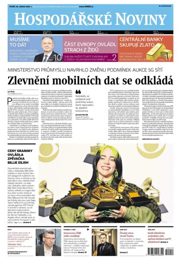 Obálka e-magazínu Hospodářské noviny 019 - 28.1.2020