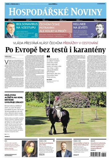 Obálka e-magazínu Hospodářské noviny 105 - 2.6.2020