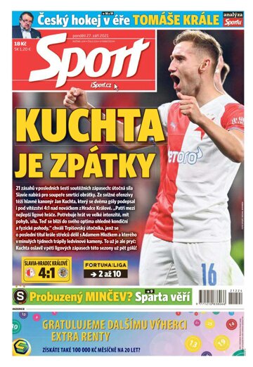 Obálka e-magazínu Sport 27.9.2021