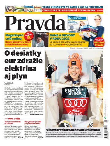 Obálka e-magazínu Pravda 5. 1. 2022