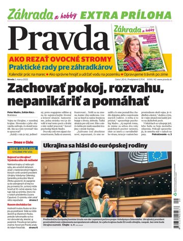 Obálka e-magazínu Pravda 2. 3. 2022