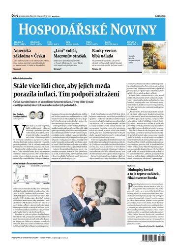 Obálka e-magazínu Hospodářské noviny 072 - 12.4.2022