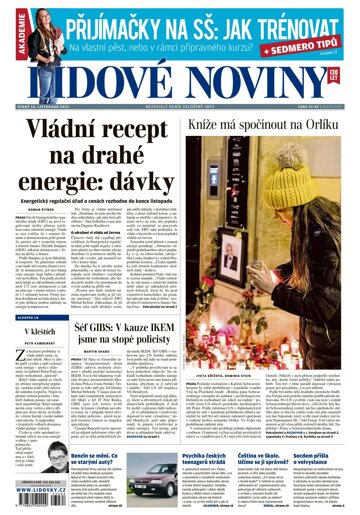 Obálka e-magazínu Lidové noviny 14.11.2023