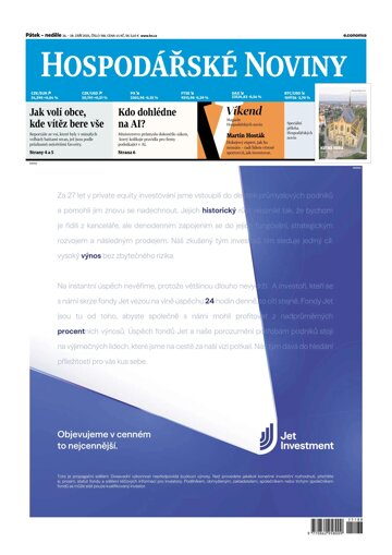 Obálka e-magazínu Hospodářské noviny 188 - 26.9.2025