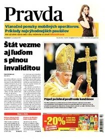 Obálka e-magazínu Pravda 22.11.2010