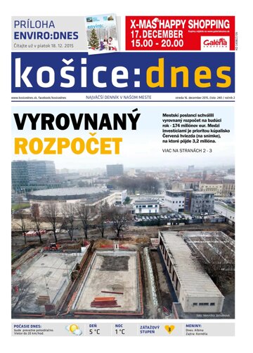 Obálka e-magazínu košice:dnes 16.12.2015