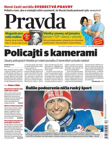Obálka e-magazínu Pravda 29. 12. 2016