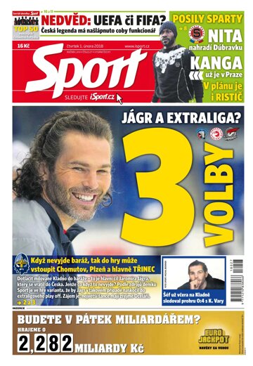 Obálka e-magazínu Sport 1.2.2018