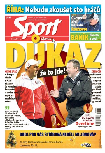 Obálka e-magazínu Sport 15.12.2018