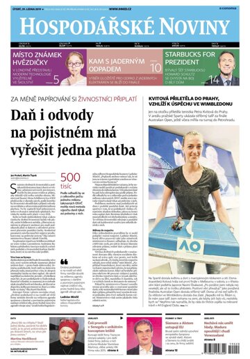 Obálka e-magazínu Hospodářské noviny 020 - 29.1.2019
