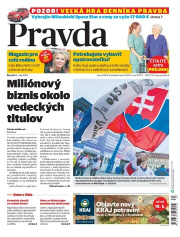 Obálka e-magazínu Pravda 16. 5. 2019