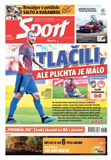 Obálka e-magazínu Sport 24.7.2019