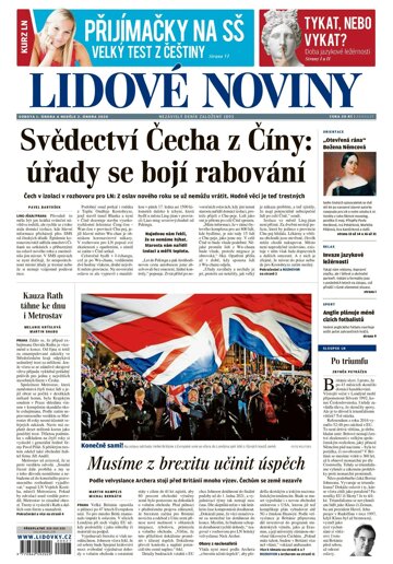 Obálka e-magazínu Lidové noviny 1.2.2020