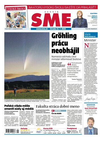 Obálka e-magazínu SME 15.7.2020