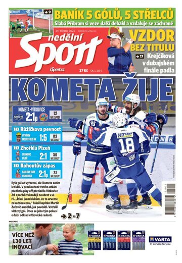Obálka e-magazínu Nedělní Sport 14.3.2021