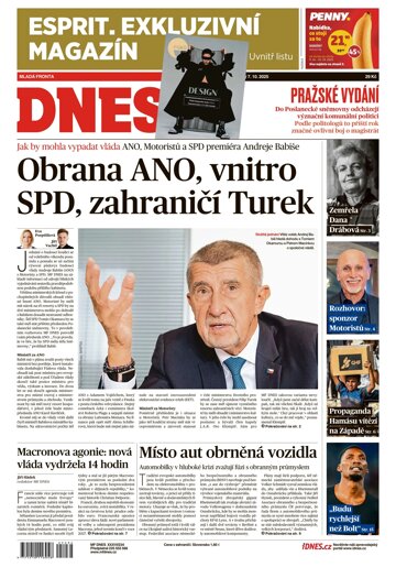 Obálka e-magazínu MF Dnes 7.10.2025