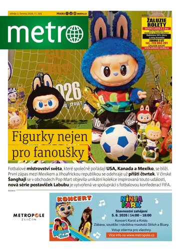 Obálka e-magazínu deník METRO 3.6.2026