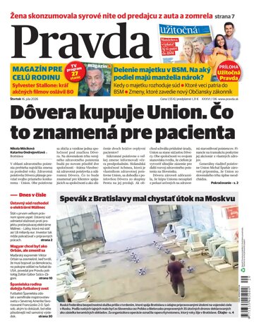 Obálka e-magazínu Pravda 16. 7. 2026