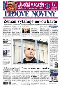 Obálka e-magazínu Lidové noviny 20.12.2013